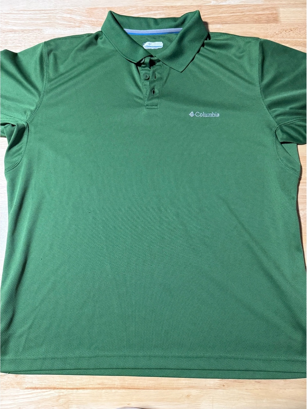 Columbia Men’s Green Short Sleeve Polo Shirt Estimated XL